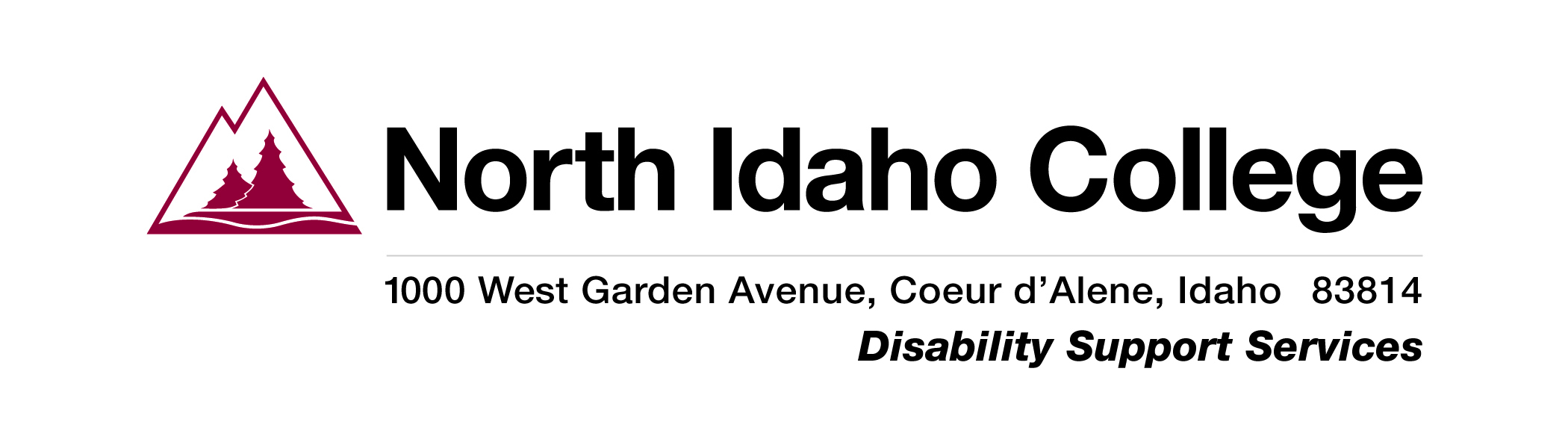 NIC Logo with Disability Support Services department and address