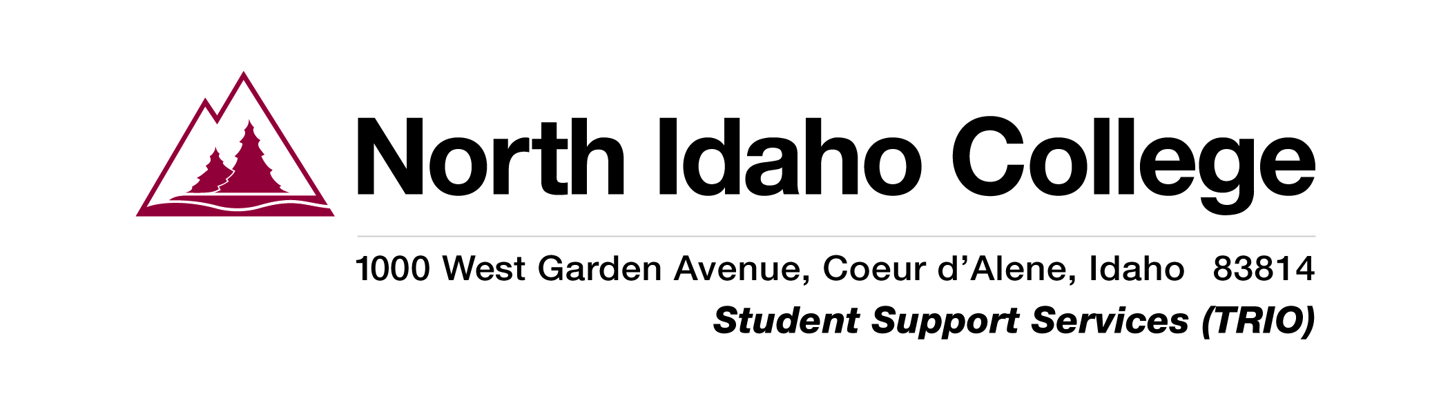 NIC Logo with Student Support TRIO department and address