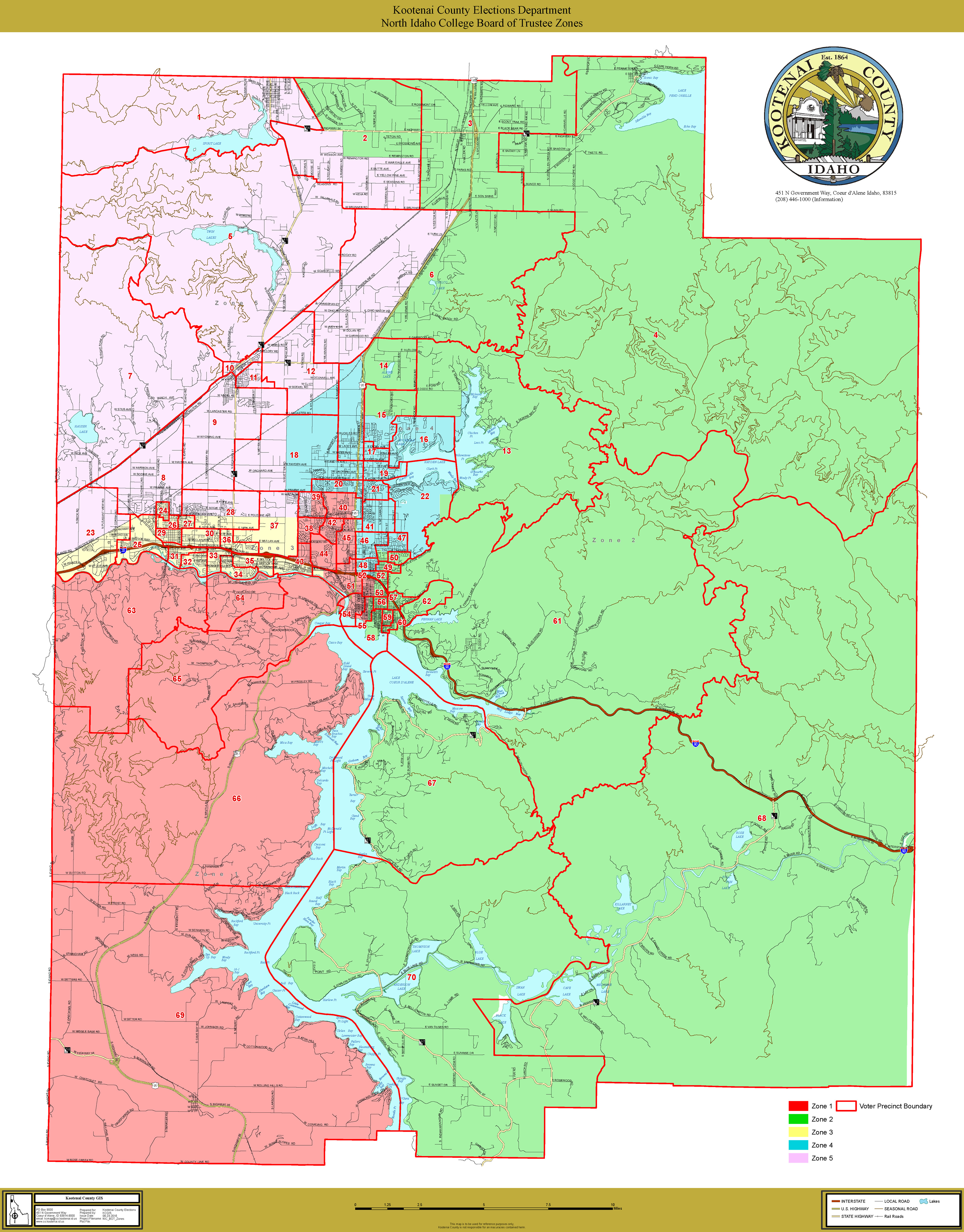 Official Kootenai County Election Map