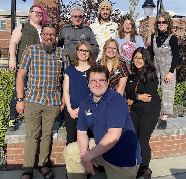 NIC graphic and web design faculty and students pose for a photo.