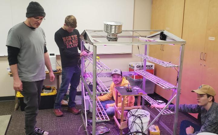 NIC students build high-tech greenhouse for STEM school